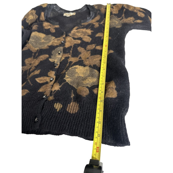 Vintage Camellia Boutique Angora Rabbit Hair Y2K Floral Cardigan Diamond Buttons - Picture 12 of 13